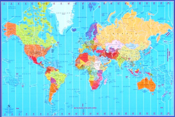 world maps with countries and cities. WORLD MAP.